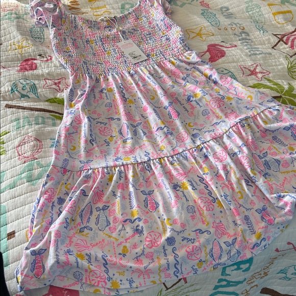 Lilly Pulitzer Multicolor Smocked Dress/ multi summer serenade size small NWT - Picture 5 of 5